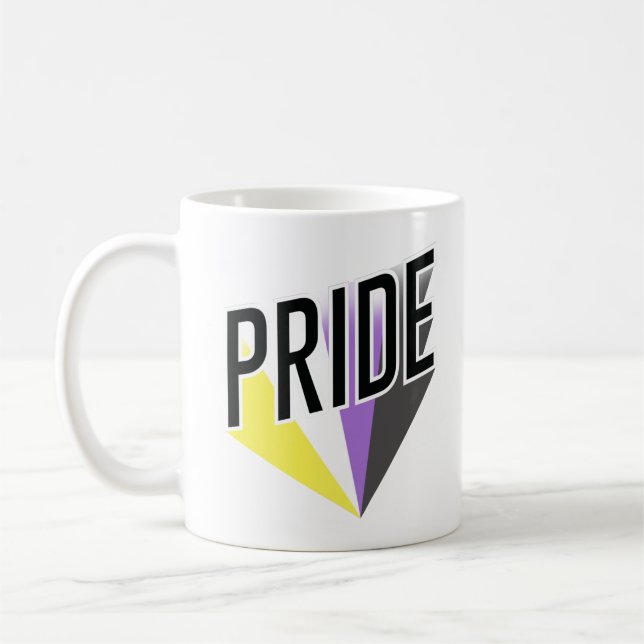 Icke-binär stolthetsburst kaffemugg (Vänster)