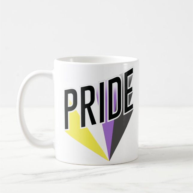 Icke-binär stolthetsburst kaffemugg (Vänster)