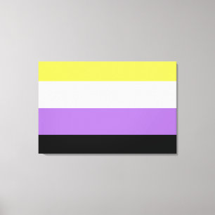 Icke-binär stolthetsflagga canvastryck