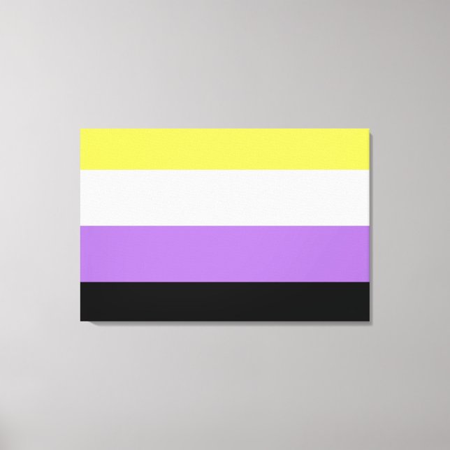 Icke-binär stolthetsflagga canvastryck (Framsida)