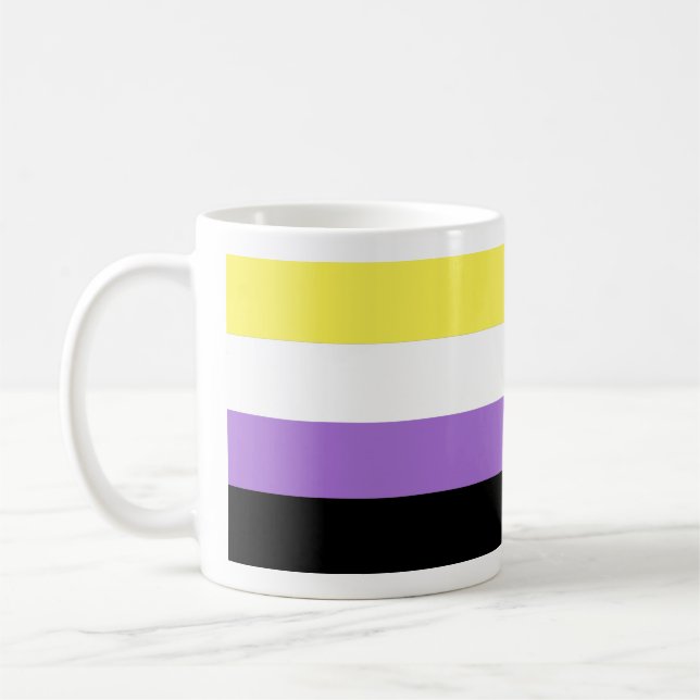 Icke-binär stolthetsflagga kaffemugg (Vänster)