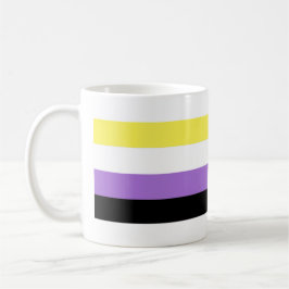 Icke-binär stolthetsflagga kaffemugg