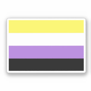 Icke-binär stolthetsflagga klistermärken