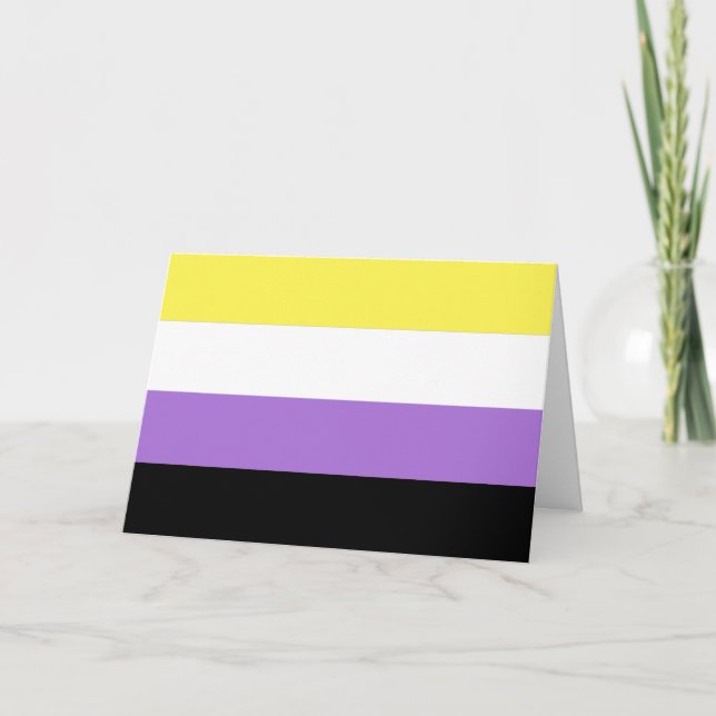 Icke-binär stolthetsflagga kort (Framsida)