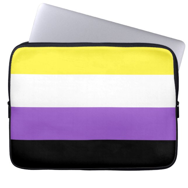Icke-binär stolthetsflagga laptop fodral (Framsidan)