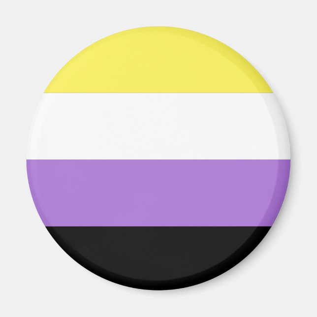 Icke-binär stolthetsflagga magnet (Framsidan)