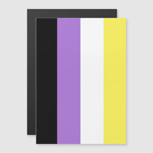Icke-binär stolthetsflagga magnetisk inbjudningskort