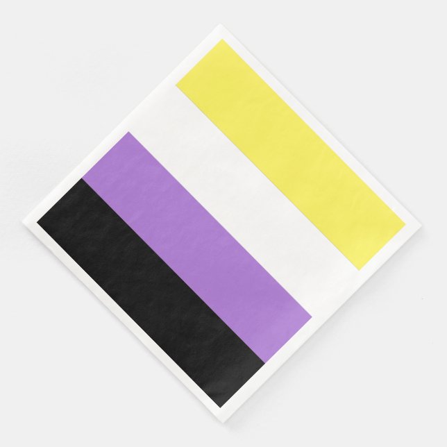 Icke-binär stolthetsflagga pappersservett (Hörn)