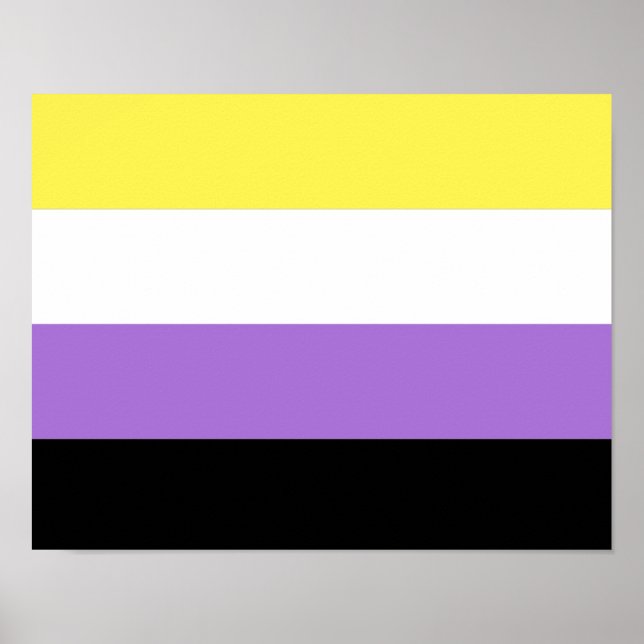Icke-binär stolthetsflagga poster (Framsidan)