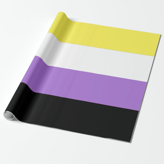 Icke-binär stolthetsflagga presentpapper (Utrullad)