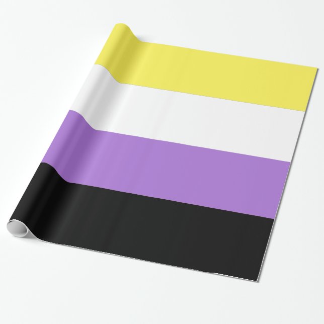Icke-binär stolthetsflagga presentpapper (Utrullad)