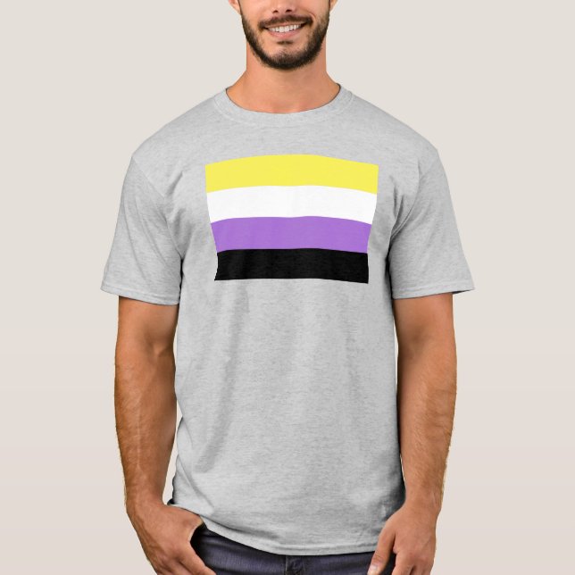 Icke-binär stolthetsflagga t shirt (Framsida)