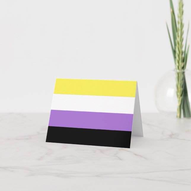 Icke-binär stolthetsflagga tack kort (Framsida)