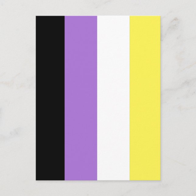Icke-binär stolthetsflagga vykort (Framsida)