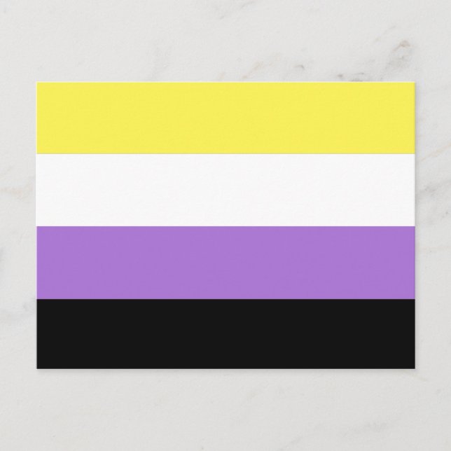 Icke-binär stolthetsflagga vykort (Framsida)