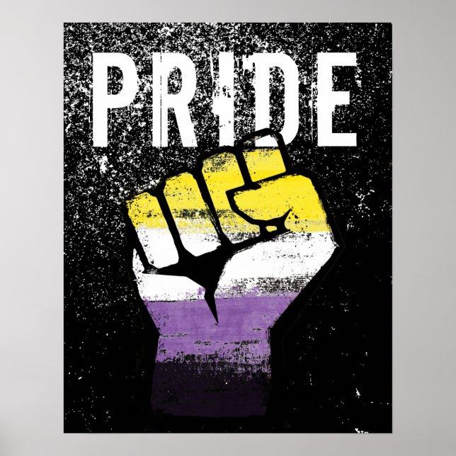 Icke-binär stolthetsnäve poster (Framsidan)