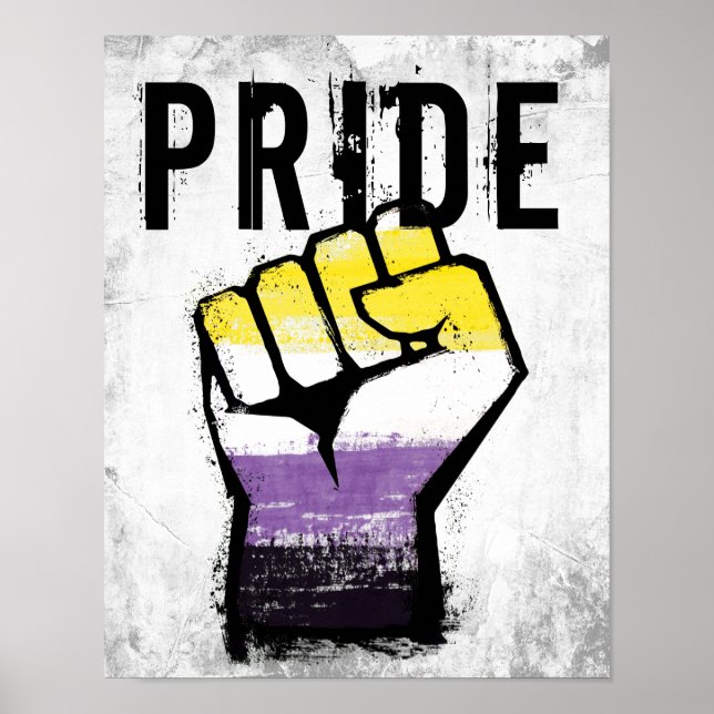 Icke-binär stolthetsnäve poster (Framsidan)
