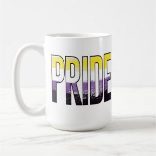 Icke-binär stolthetsord kaffemugg