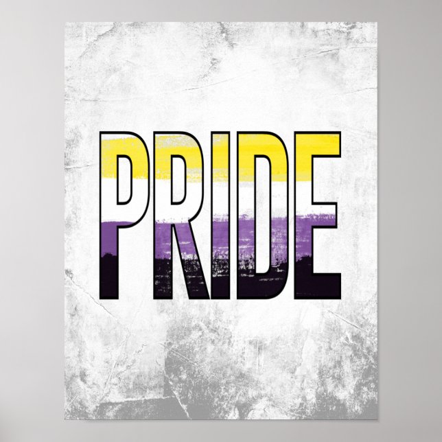 Icke-binär stolthetsord poster (Framsidan)