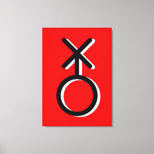 Icke-binär symbol gender homosexuell sexualitet canvastryck