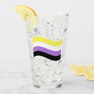 Icke-binär viftande flagga glaskopp
