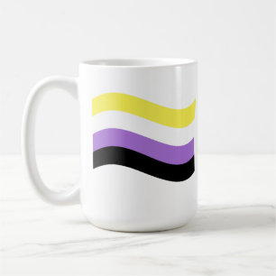 Icke-binär viftande flagga kaffemugg