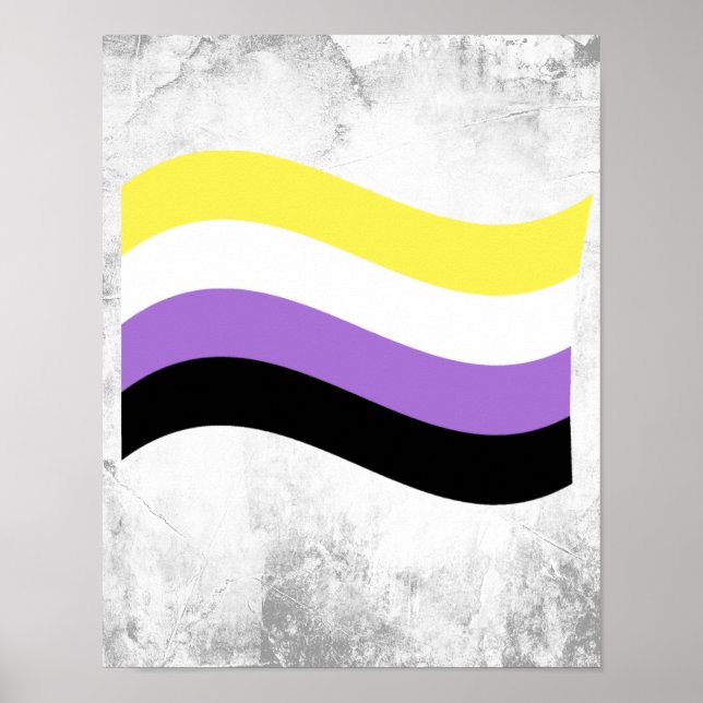 Icke-binär viftande flagga poster (Framsidan)