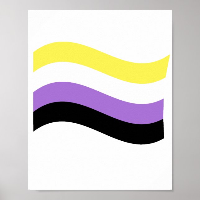 Icke-binär viftande flagga poster (Framsidan)