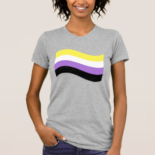 Icke-binär viftande flagga t shirt