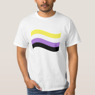 Icke-binär viftande flagga t shirt