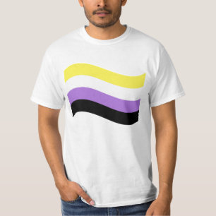 Icke-binär viftande flagga t shirt