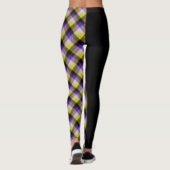 Icke-binära tartan Leggings (Baksida)