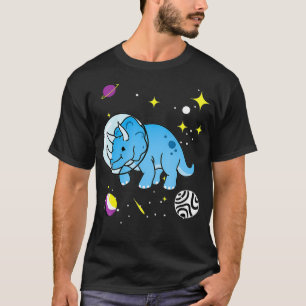 Icke-binära triceratops in Space Nonbinary Pride T Shirt