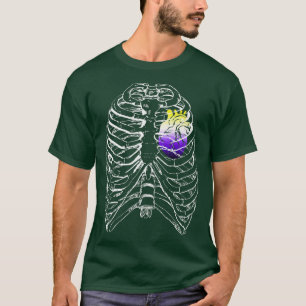 Icke- binärt anatomiskt hjärtavfall NB Enby Pride  T Shirt