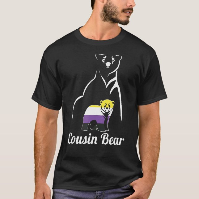 Icke-binärt binärt kusin, utan binärt Pride T Shirt (Framsida)