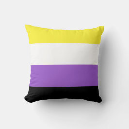 Icke-binärt Flagga 16 x 16 Kudde