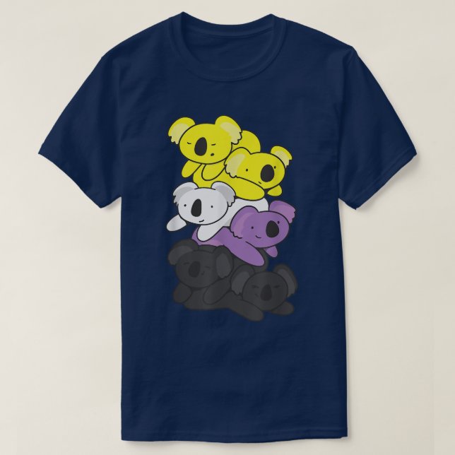 Icke-binärt Flagga-Pride LGBTQ Koala  T Shirt (Design framsida)