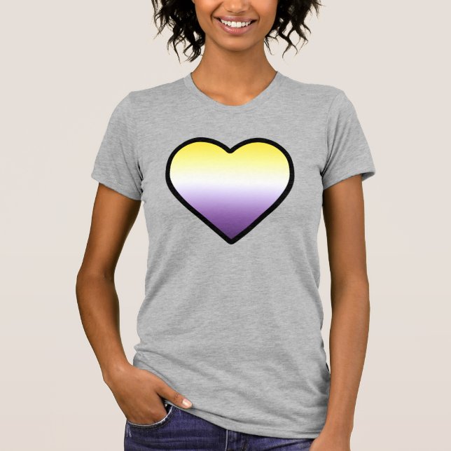 Icke-binärt hjärta t shirt (Framsida)