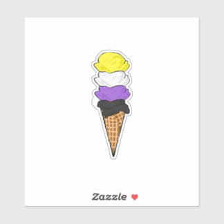 Icke-binärt iskräm klistermärken