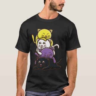 Icke-binärt katt-Pride T Shirt