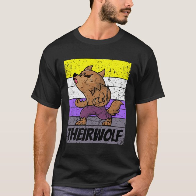 Icke binärt Pride av Theirvargen Icke- binärt Lgbt T Shirt (Framsida)