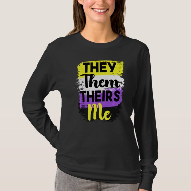 Icke-binärt Pride... de icke-binära genderqu T Shirt (Framsida)