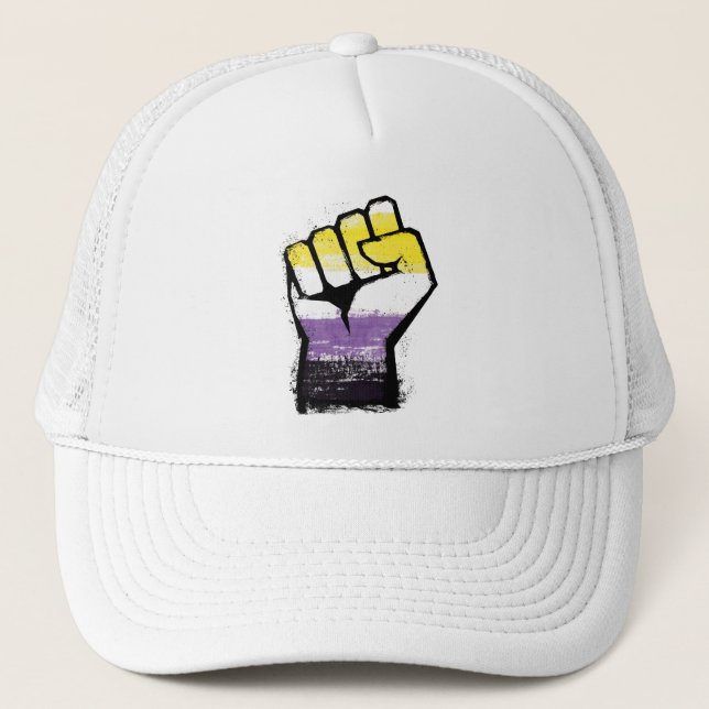 Icke-binärt Pride - fist Keps (Framsida)