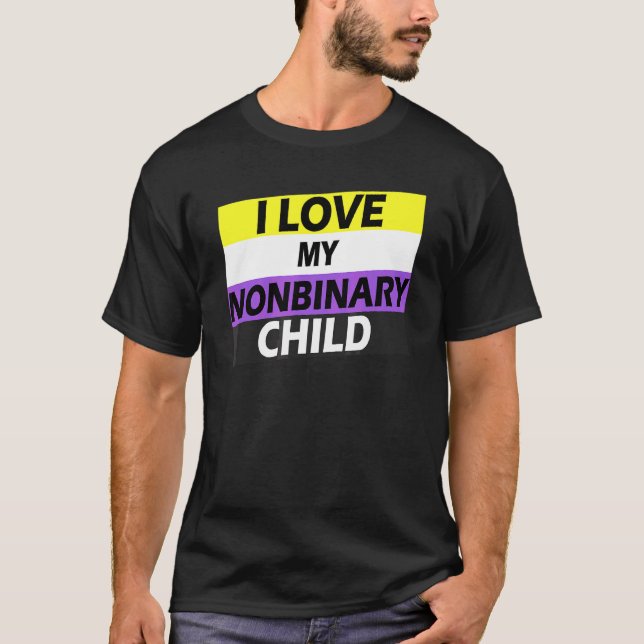 Icke-binärt Pride Flagga Färg I Kärlek My Nonbinar T Shirt (Framsida)