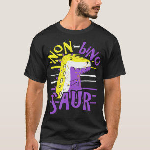 Icke-binärt Pride Flagga Funny Dinosaur Agedner No T Shirt