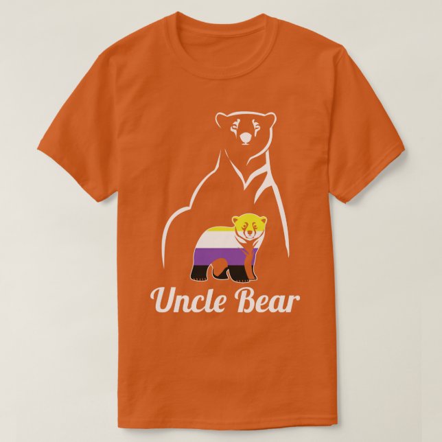 Icke-binärt Pride för Bear Enby för hbt-fartyg, ic T Shirt (Design framsida)