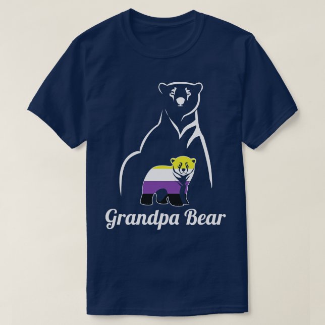 Icke-binärt Pride för HBT-grenrör, ej binärt T Shirt (Design framsida)