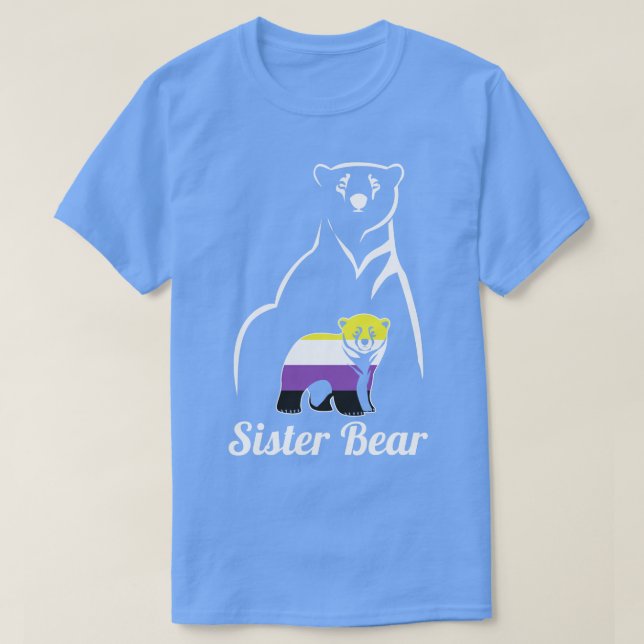 Icke-binärt Pride för hbt-sisterremsor, icke-binär T Shirt (Design framsida)