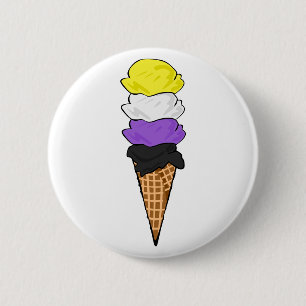 Icke-binärt Pride Ice Cream Knapp