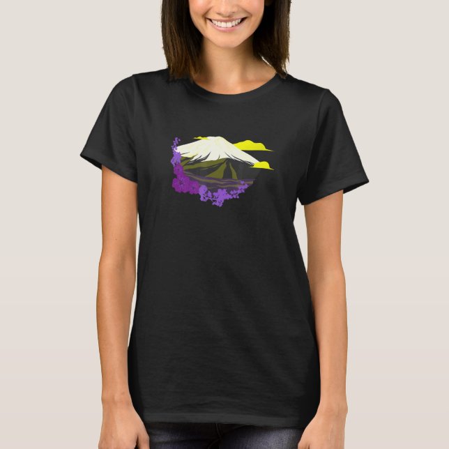 Icke-binärt Pride japanskt Wave LGBTQ NB Art LGBT  T Shirt (Framsida)